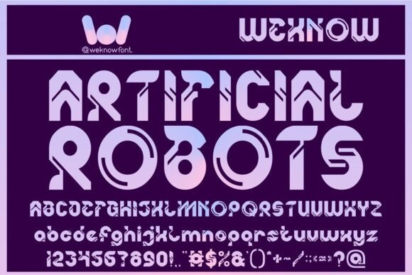 Artificial Robots: A Display Font for Futuristic Campaigns