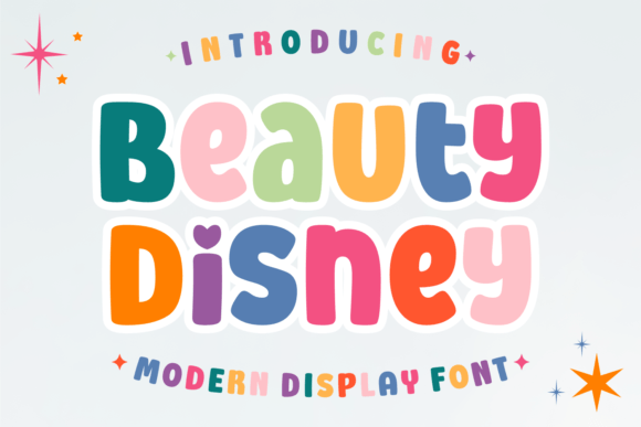 Beauty Disney: A Playful Display Font for Digital Creators