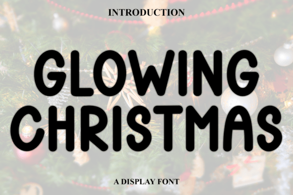 Glowing Christmas Font for Handmade Holiday Products
