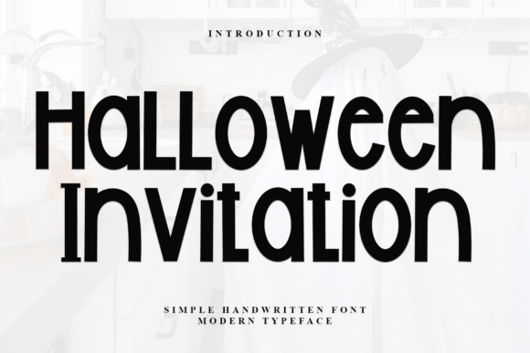 Halloween Invitation: A Playful Handwritten Font for Small Business Branding