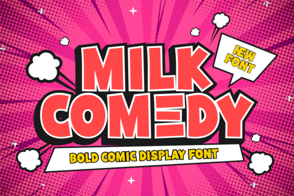 Milk Comedy: A Playful Display Font for Editorial Design