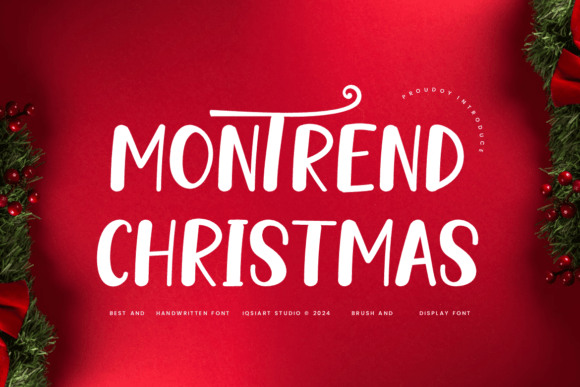 Montrend Christmas: A Festive Display Font for Holiday Publishing
