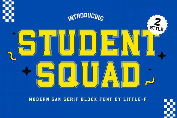Student Squad: A College-Style Font for Editorial Design and Publishing